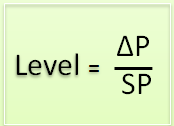 Pressure level calculation when Pressure and Specific Gravity are given.