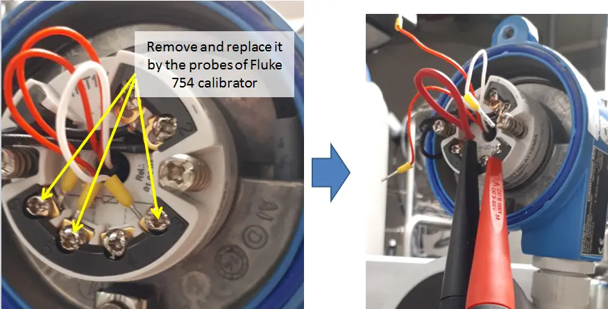Probe Connection to Temperature Transmitter for simulation
