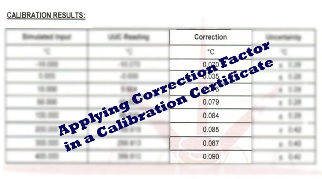 calibration correction